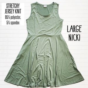 Lularoe sage green nicki dress